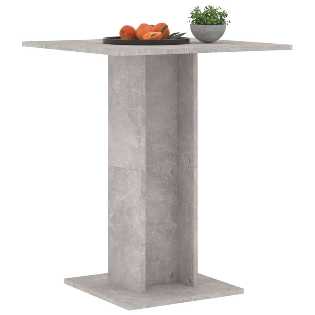 vidaXL Bistro Table Concrete Grey 60x60x75 cm Engineered Wood