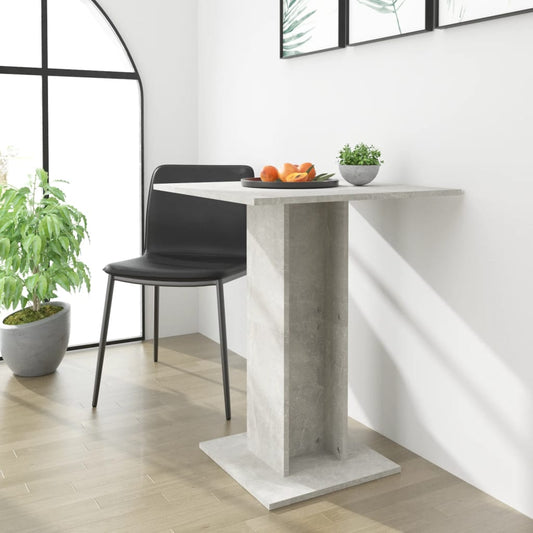 vidaXL Bistro Table Concrete Grey 60x60x75 cm Engineered Wood