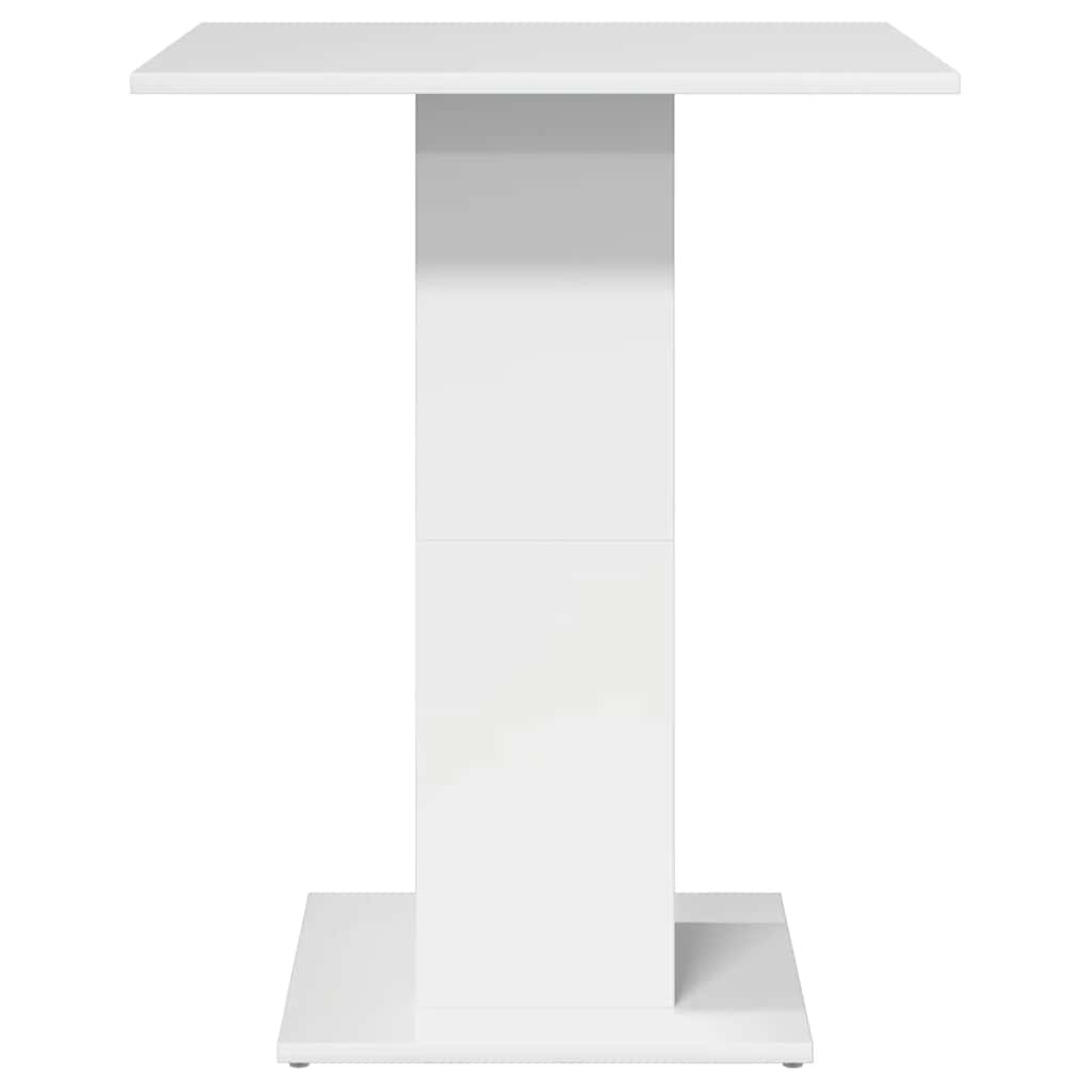 vidaXL Bistro Table High Gloss White 60x60x75 cm Engineered Wood