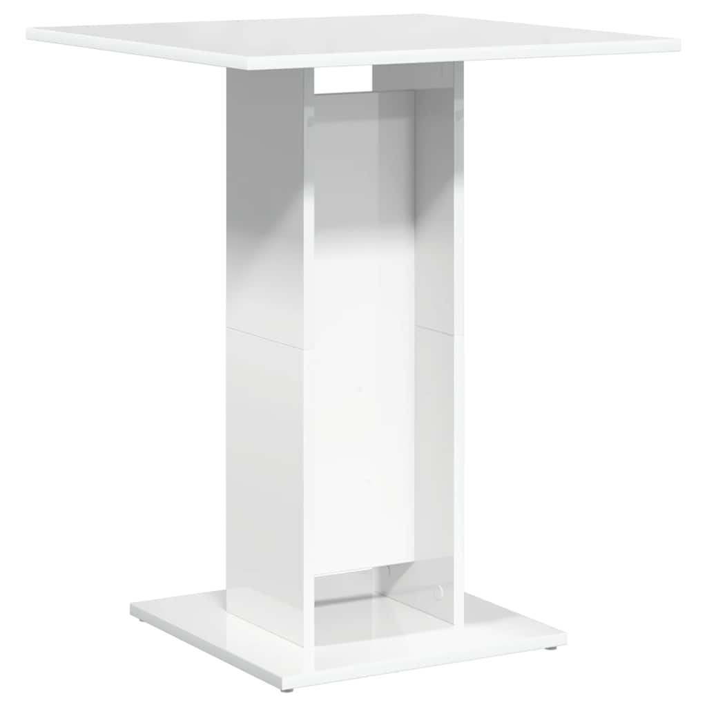 vidaXL Bistro Table High Gloss White 60x60x75 cm Engineered Wood