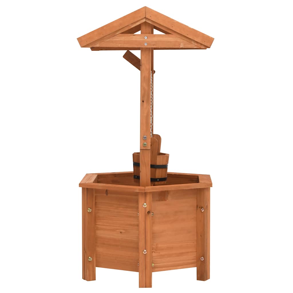 47238 vidaXL Garden Wishing Well Planter 40x40x84 cm Firwood