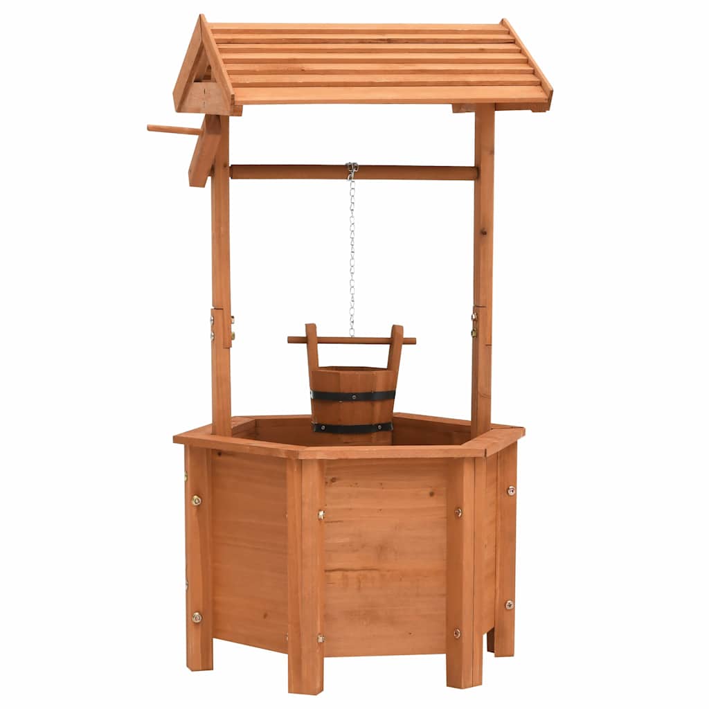 47238 vidaXL Garden Wishing Well Planter 40x40x84 cm Firwood