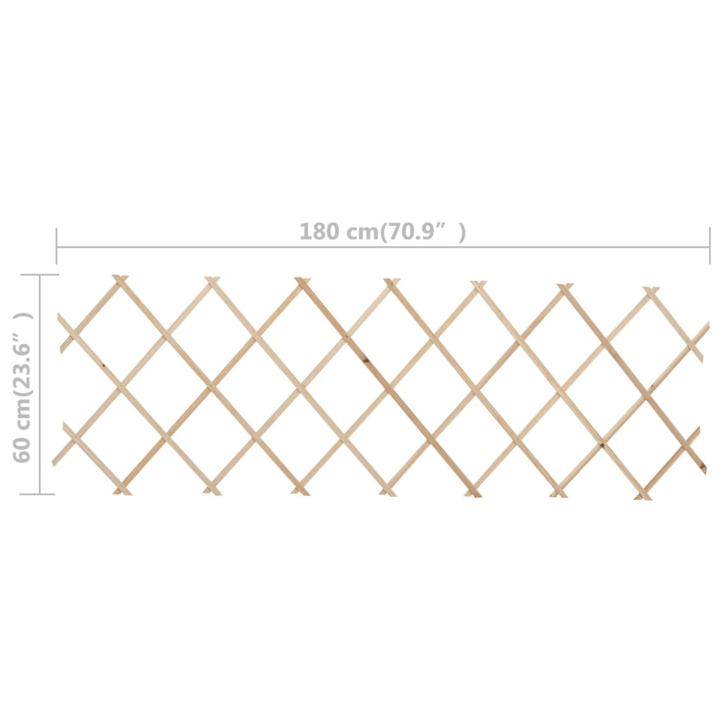 vidaXL Trellis Fences 5 pcs Firwood 180x60 cm