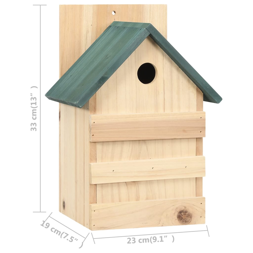 vidaXL Bird Houses 4 pcs 23x19x33 cm Firwood