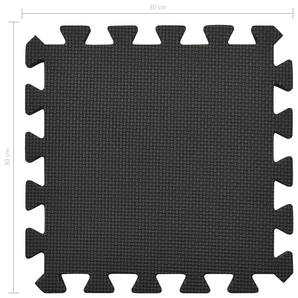 vidaXL Floor Mats 54 pcs 4.86㎡ EVA Foam Black