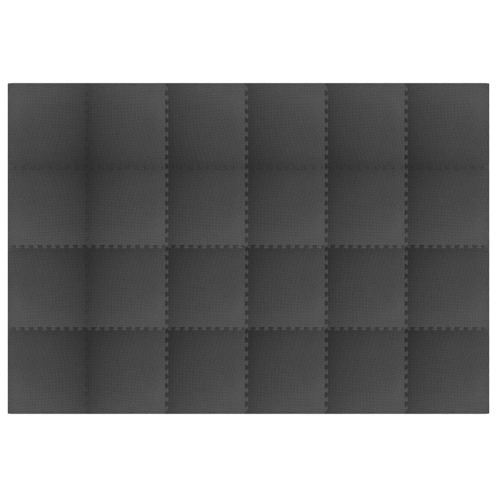 vidaXL Floor Mats 24 pcs 8.64 ㎡ EVA Foam Black