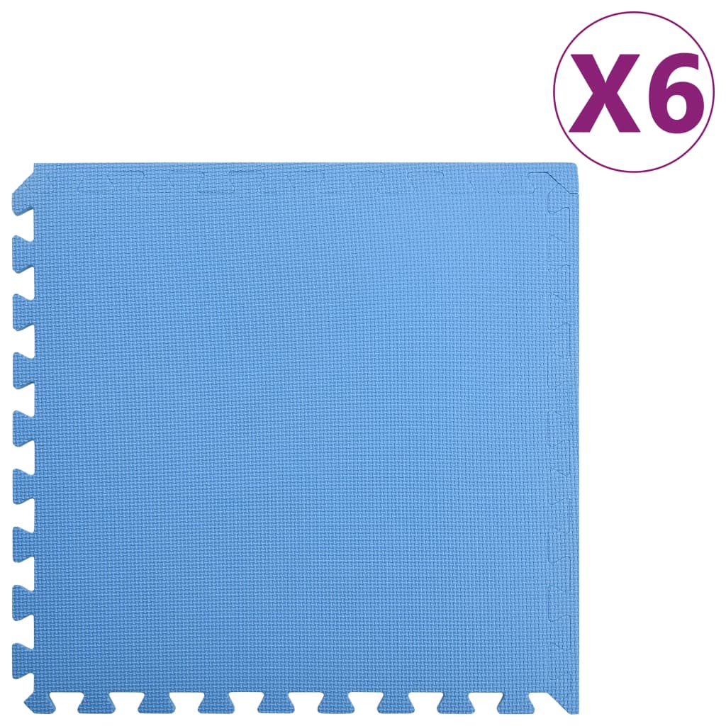 Floor Mats 6 pcs 2.16 ㎡ EVA Foam Blue