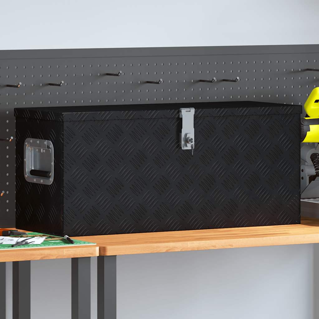Aluminium Box 80x30x35 cm Black