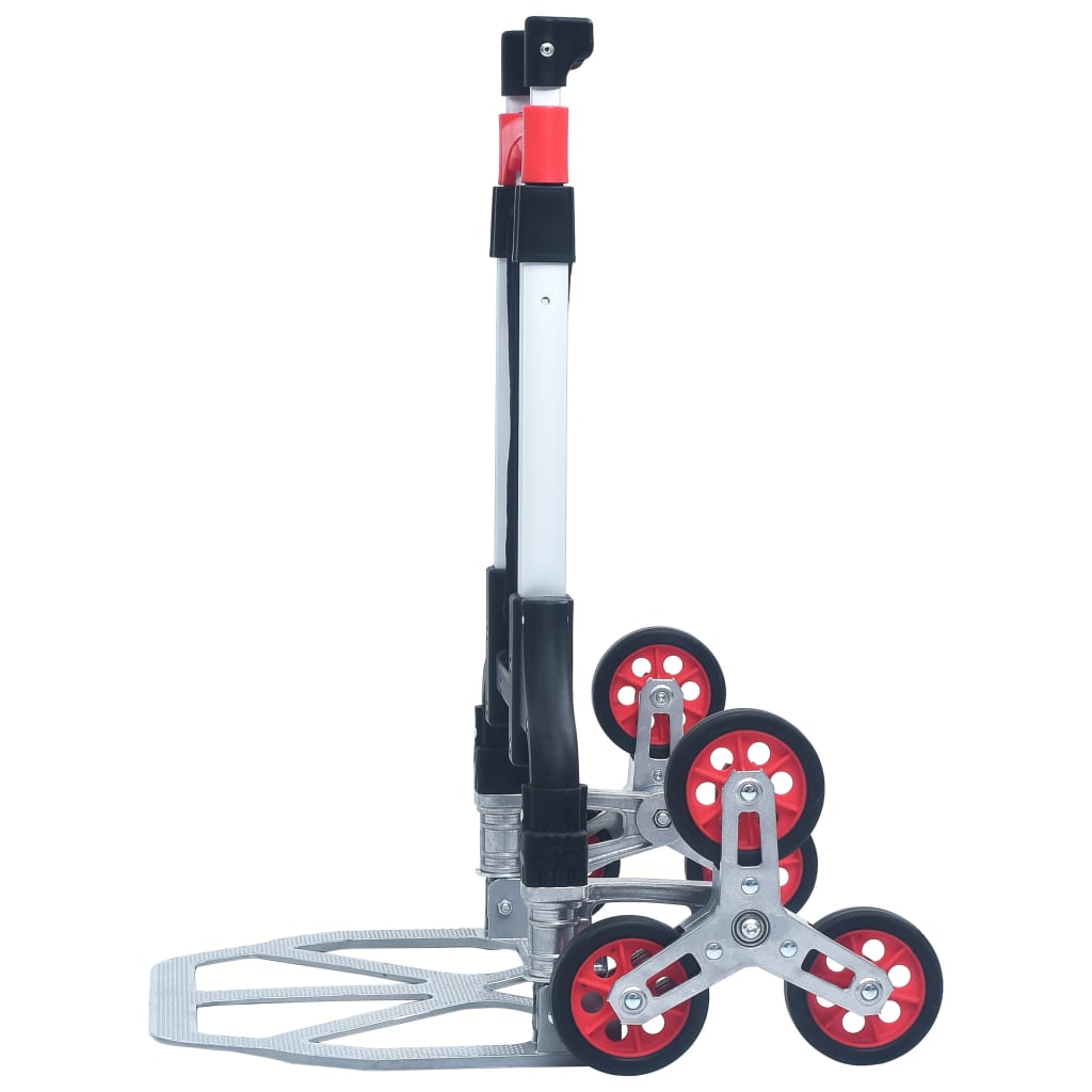 Foldable Stair Transport Trolley 70 kg Aluminium Sliver