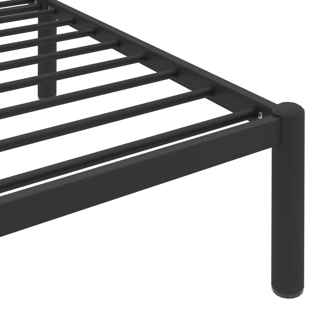 284656 vidaXL Bed Frame without Mattress Black Metal 90x200 cm