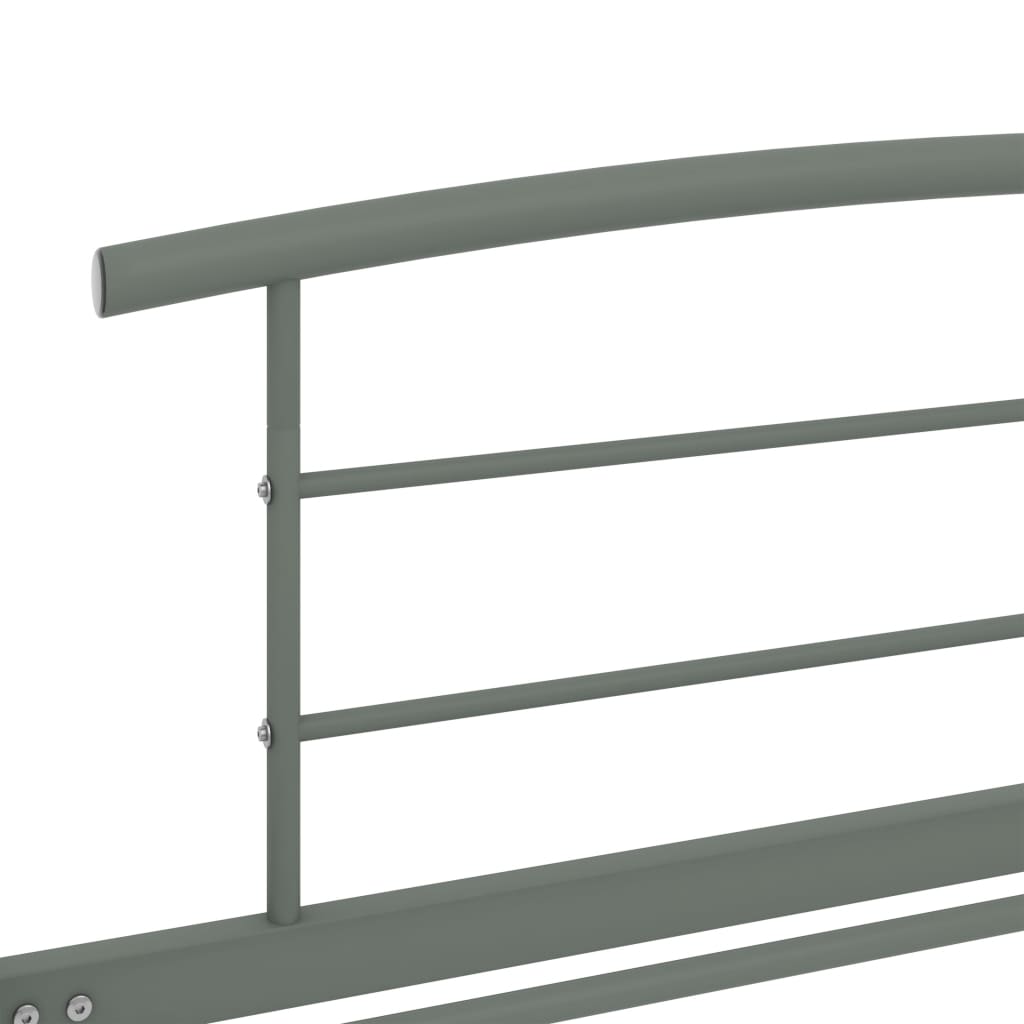 284662 vidaXL Bed Frame without Mattress Grey Metal 90x200 cm