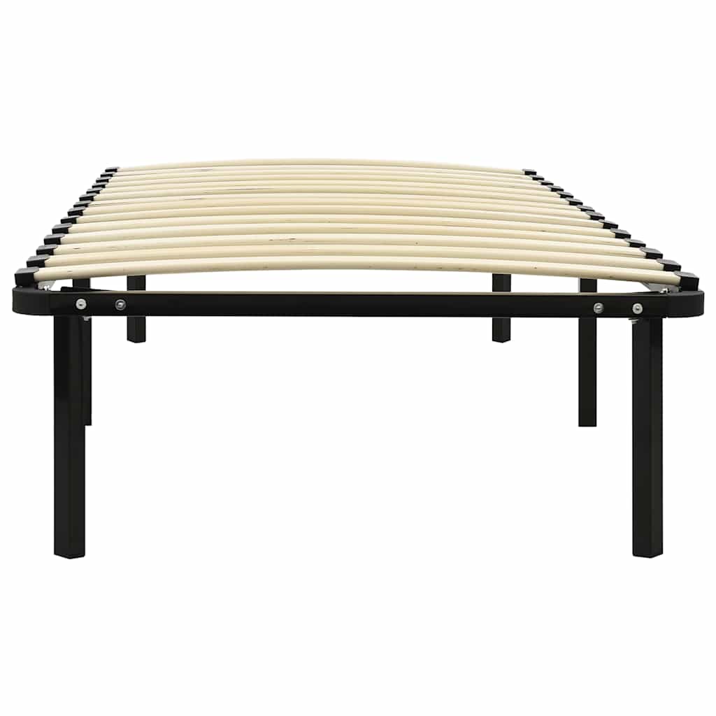 Bed Frame without Mattress Black Metal 90x200 cm