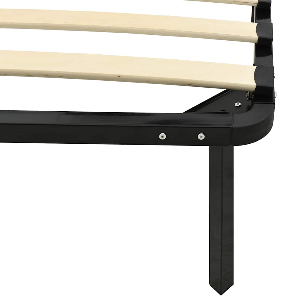 Bed Frame without Mattress Black Metal 90x200 cm