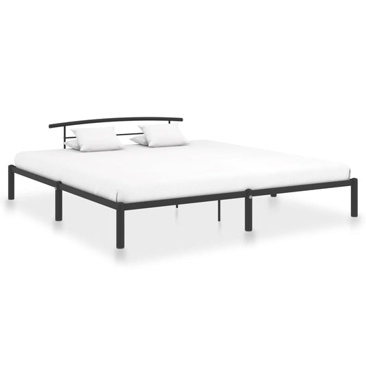 284705 vidaXL Bed Frame without Mattress Black Metal 200x200 cm