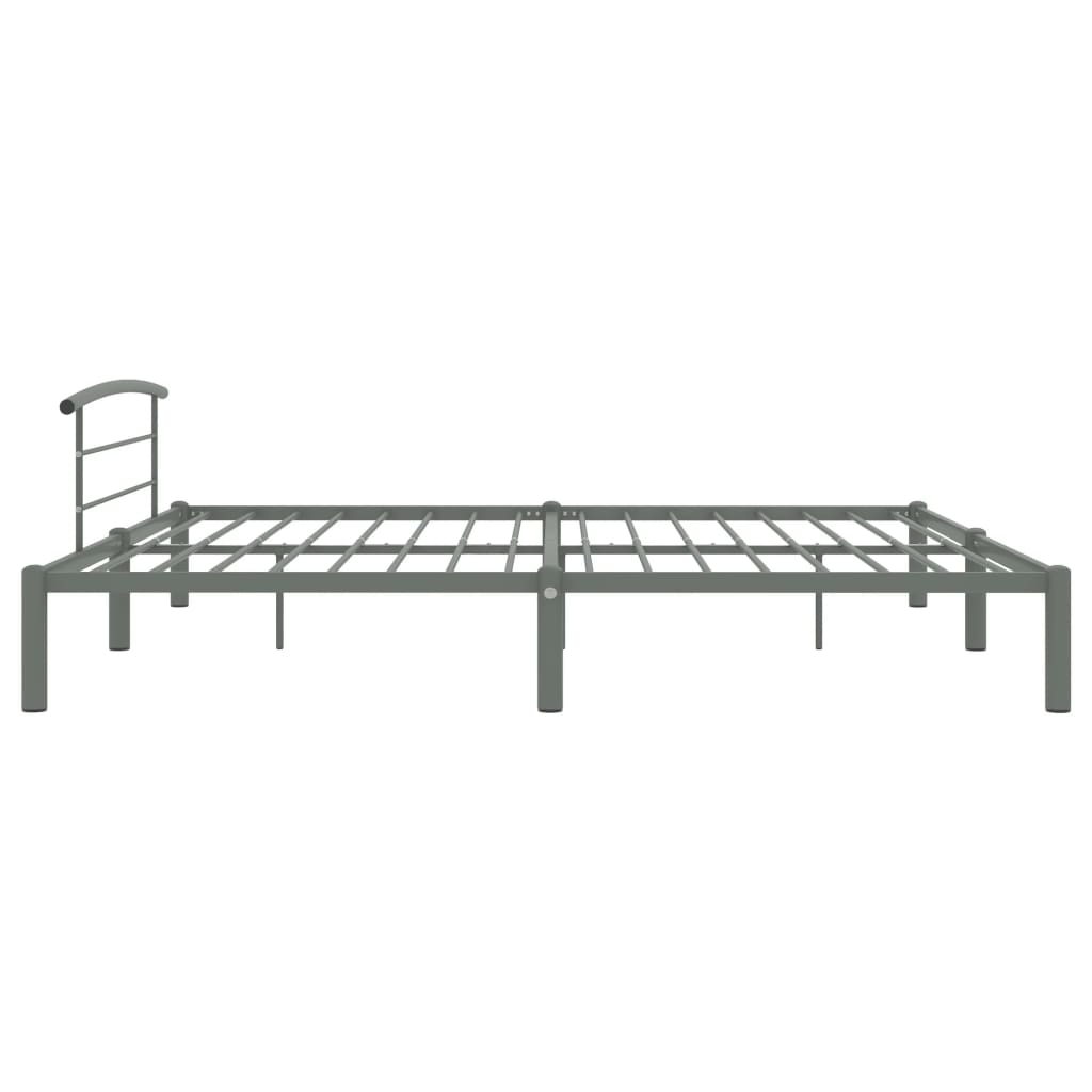 284706 vidaXL Bed Frame without Mattress Grey Metal 200x200 cm