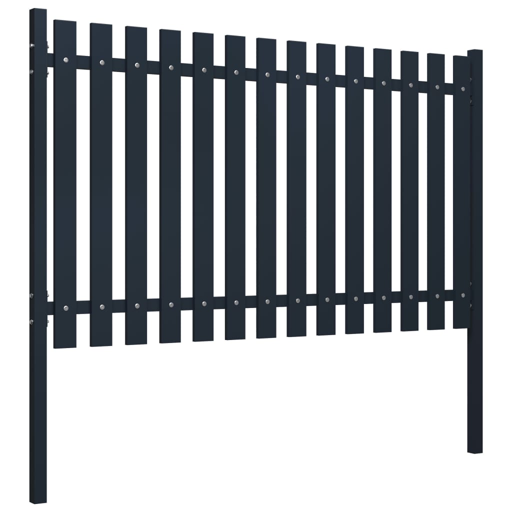 vidaXL Fence Panel Anthracite 174.5x75 cm Powder-coated Steel