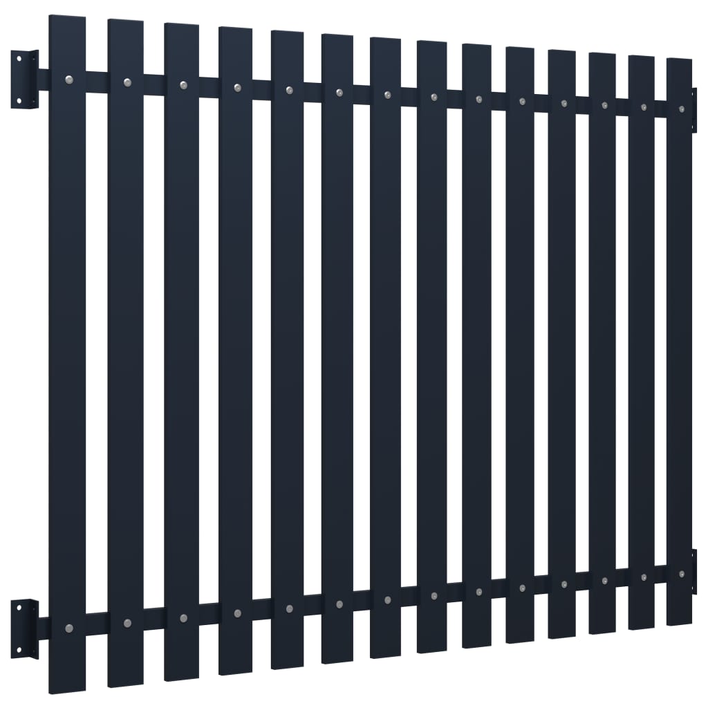 vidaXL Fence Panel Anthracite 170.5x170 cm Powder-coated Steel