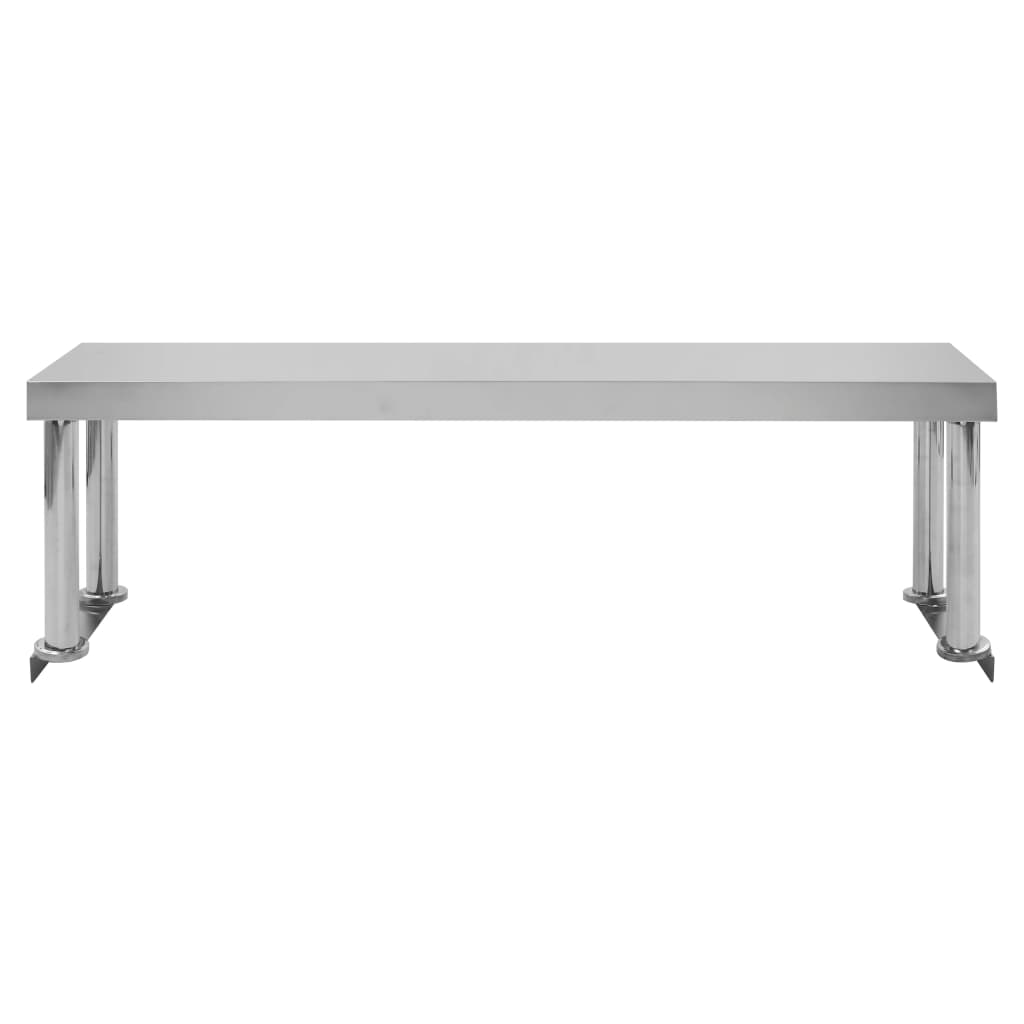 vidaXL Kitchen Work Table with Overshelf 120x60x120 cm Stainless Steel