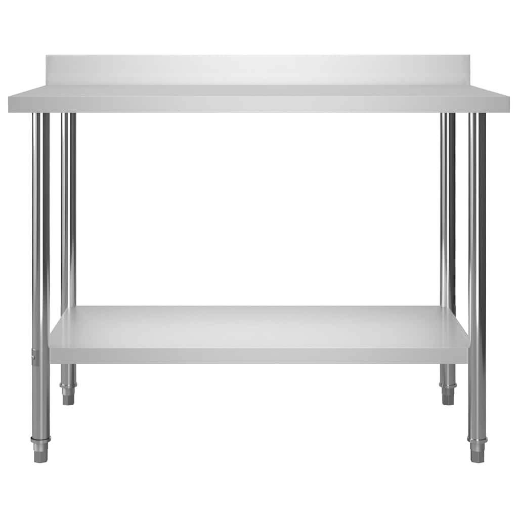 Kitchen Work Table with Overshelf 120x60x150 cm Stainless Steel