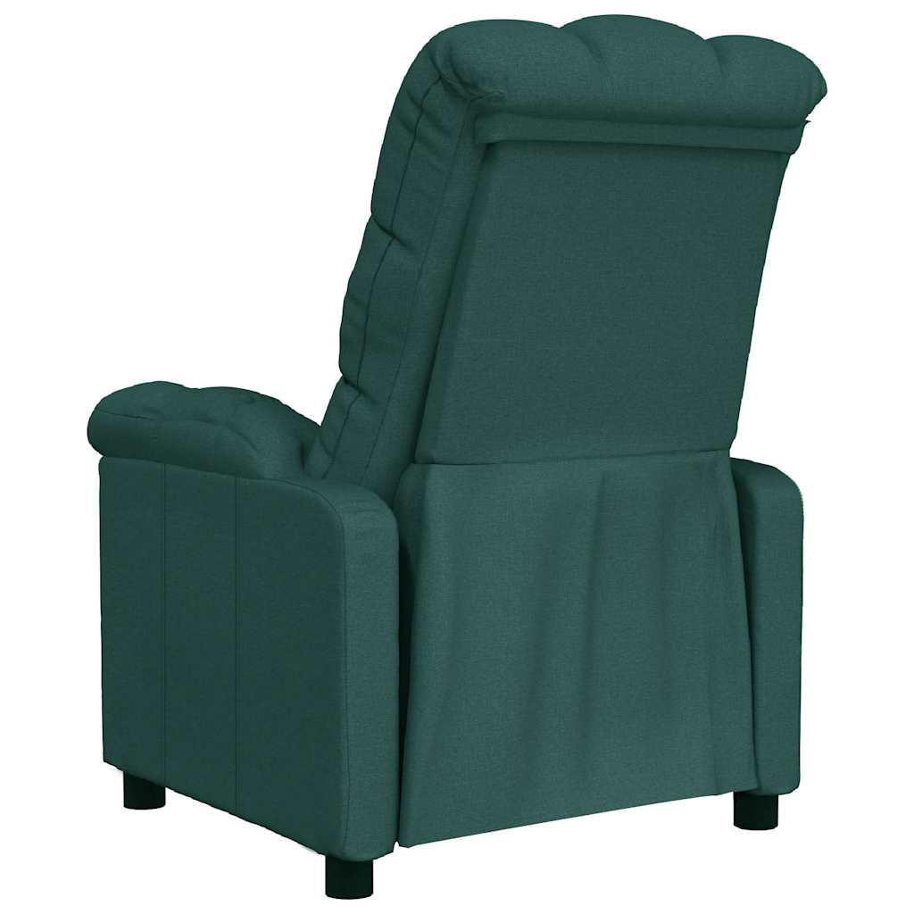 Recliner Chair Dark Green Fabric