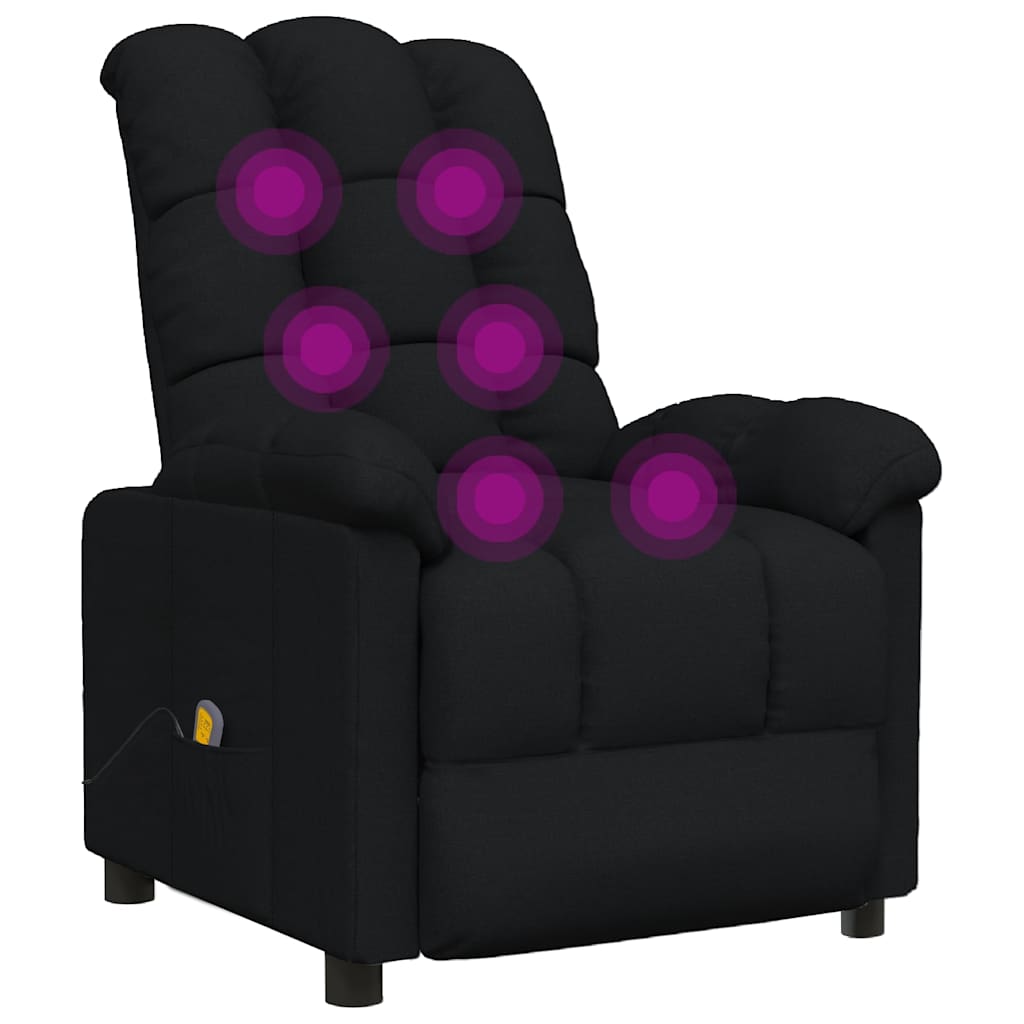 Massage Chair Black Fabric
