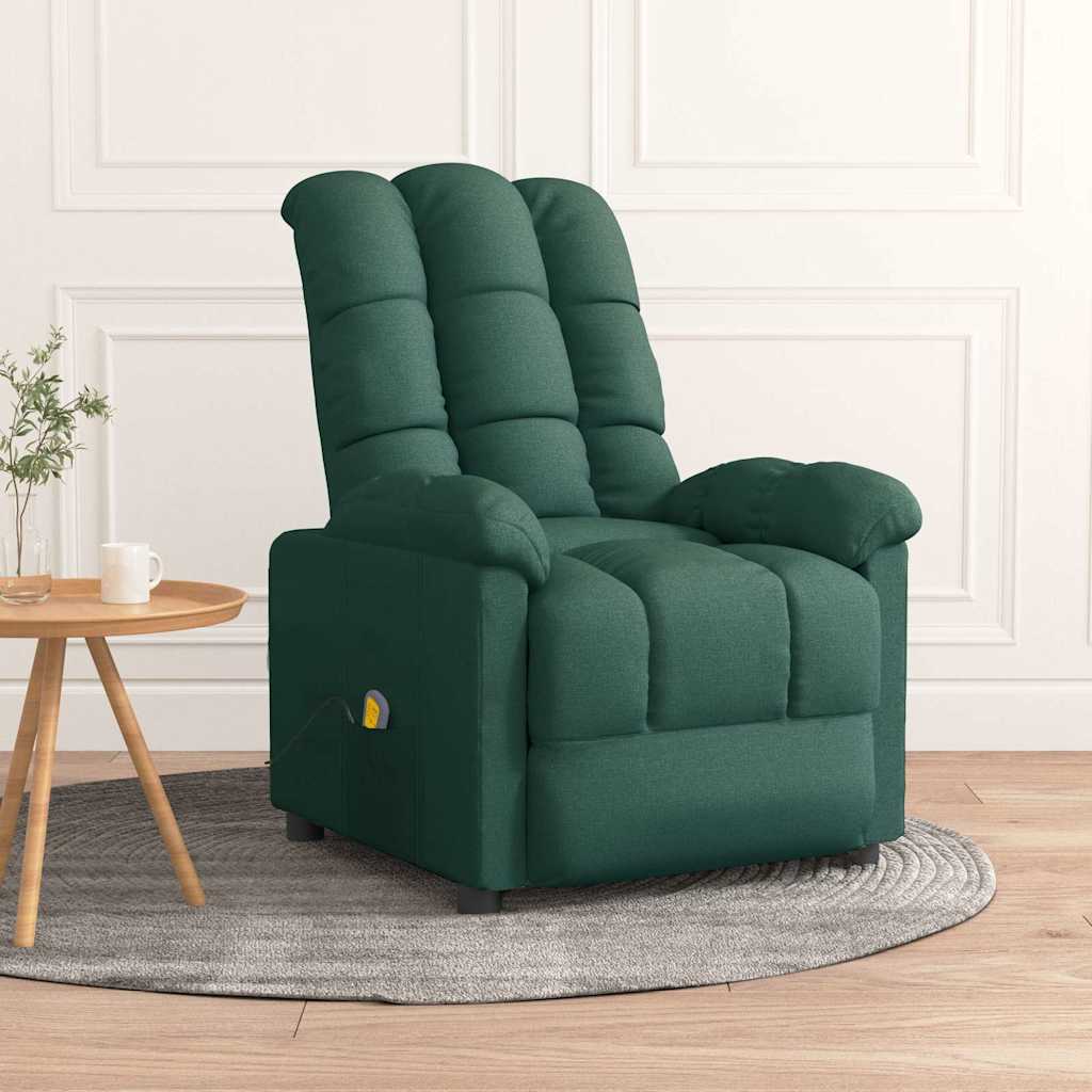 Massage Chair Dark Green Fabric