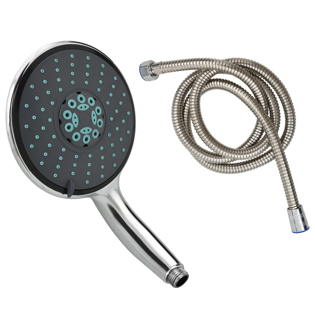 vidaXL Multifunctional Handheld Shower Head with 1.5 m Hose Chrome