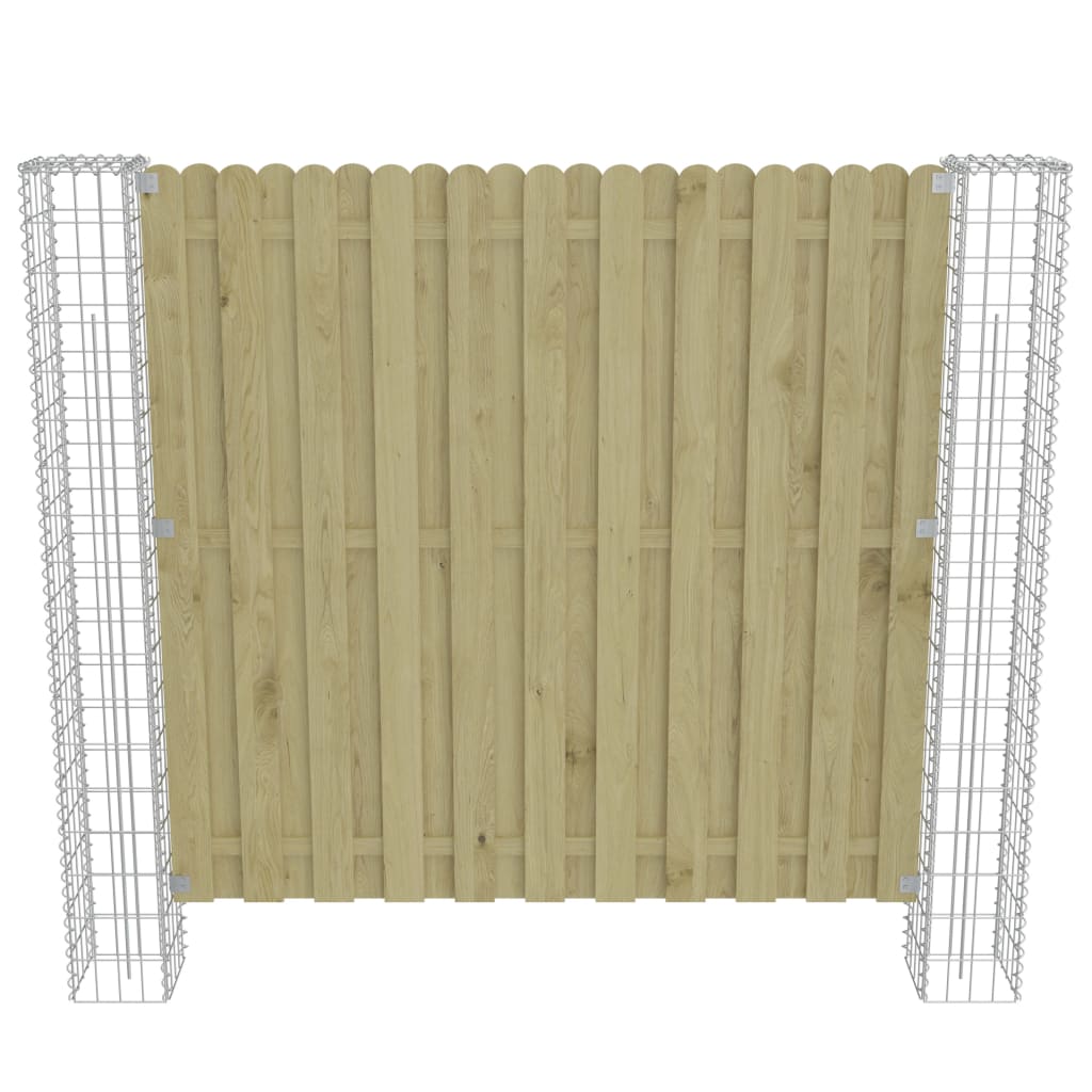 vidaXL Garden Gabion Posts 2 pcs Galvanised Steel 20x20x190 cm