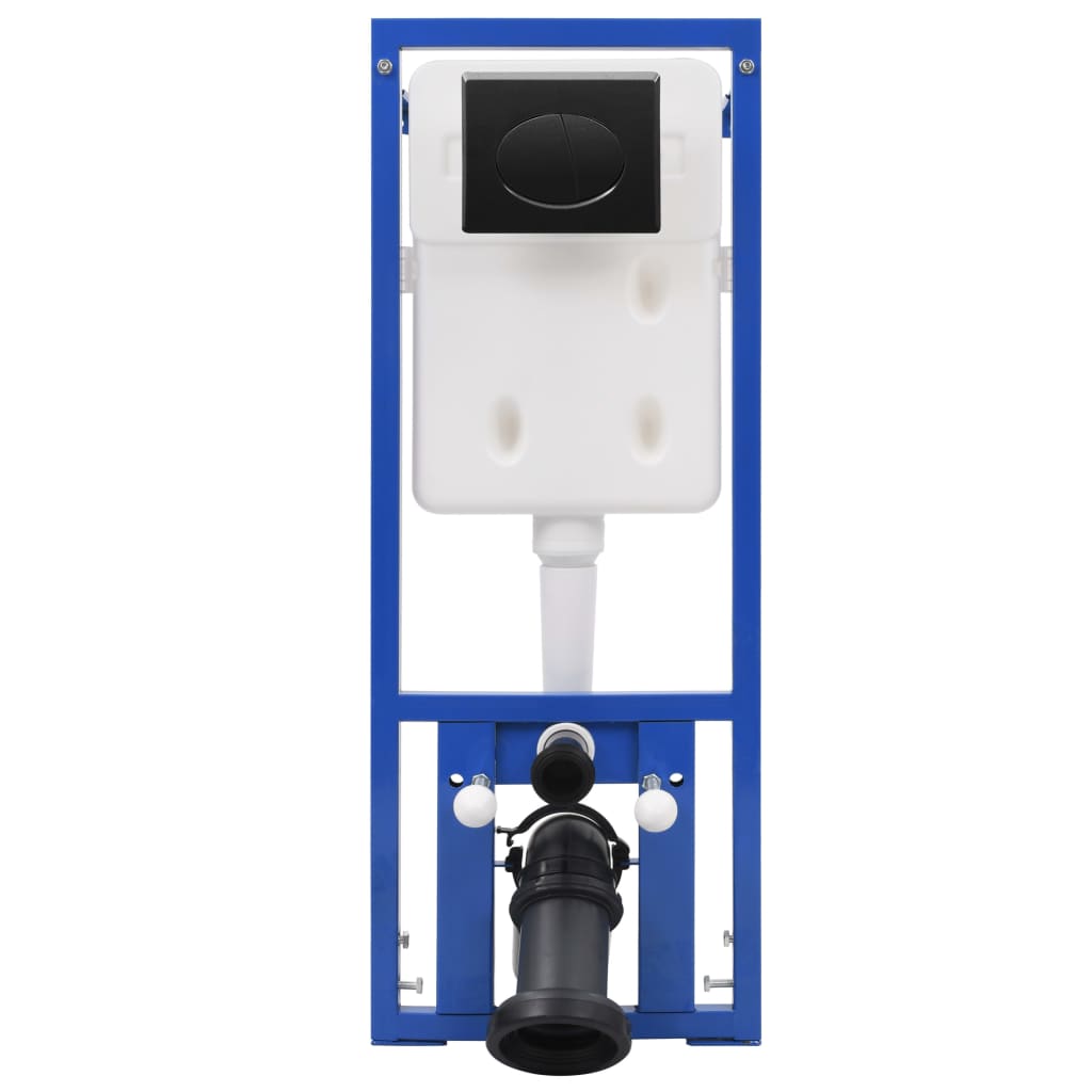 Wall Hung Toilet with Concealed Cistern Ceramic Black