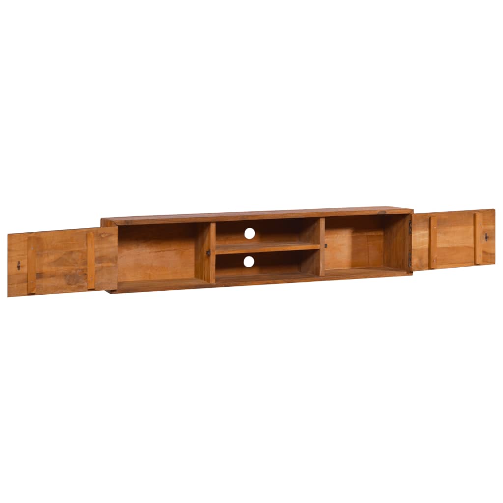 vidaXL Wall-mounted TV Cabinet 135x30x30 cm Solid Teak Wood