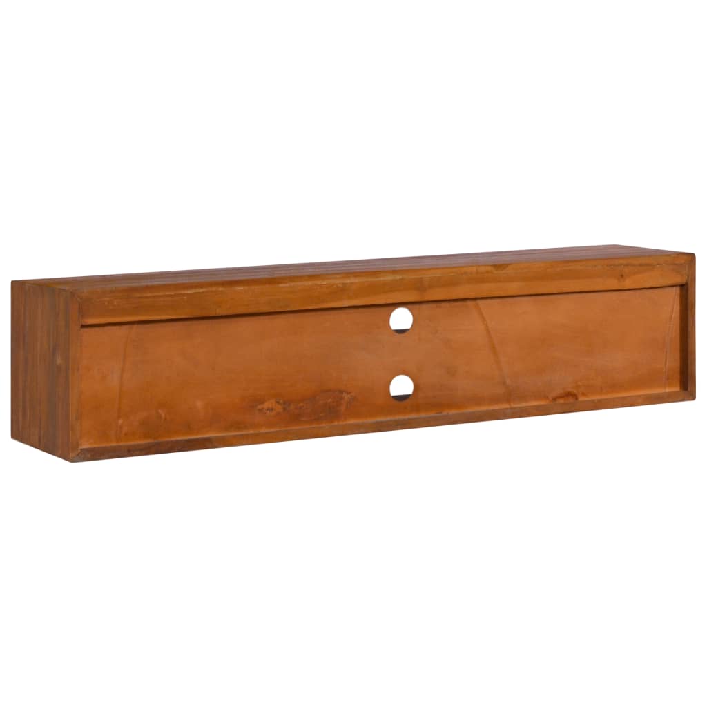 vidaXL Wall-mounted TV Cabinet 135x30x30 cm Solid Teak Wood