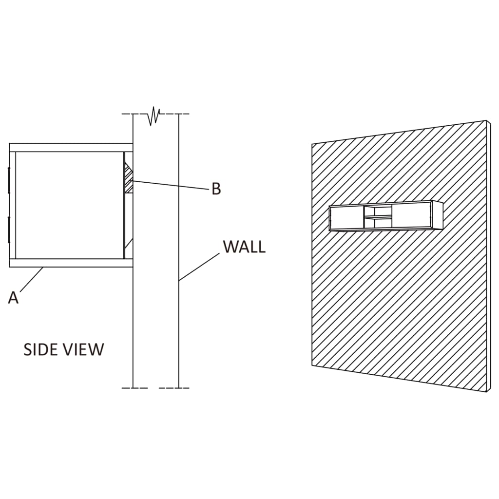 vidaXL Wall-mounted TV Cabinet 135x30x30 cm Solid Teak Wood