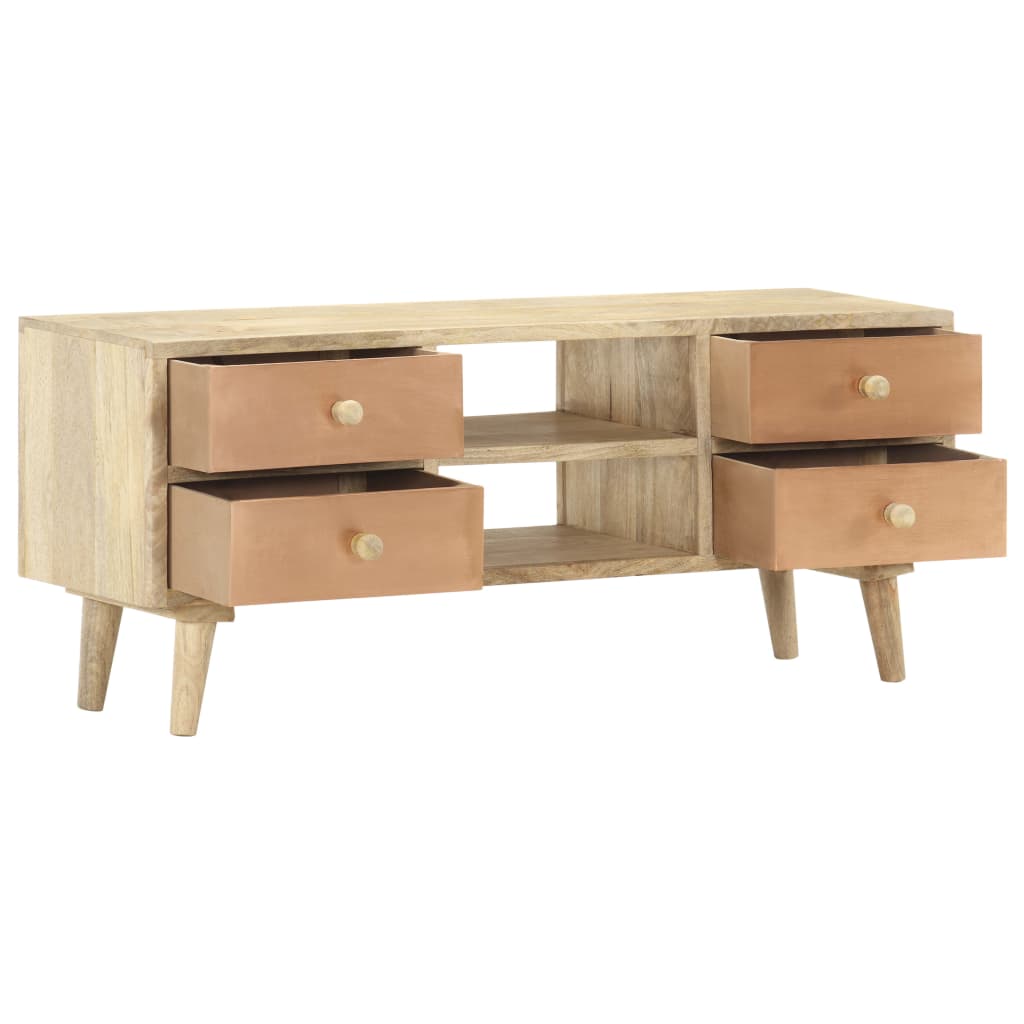 287874 vidaXL TV Cabinet 110x30x45 cm Solid Mango Wood