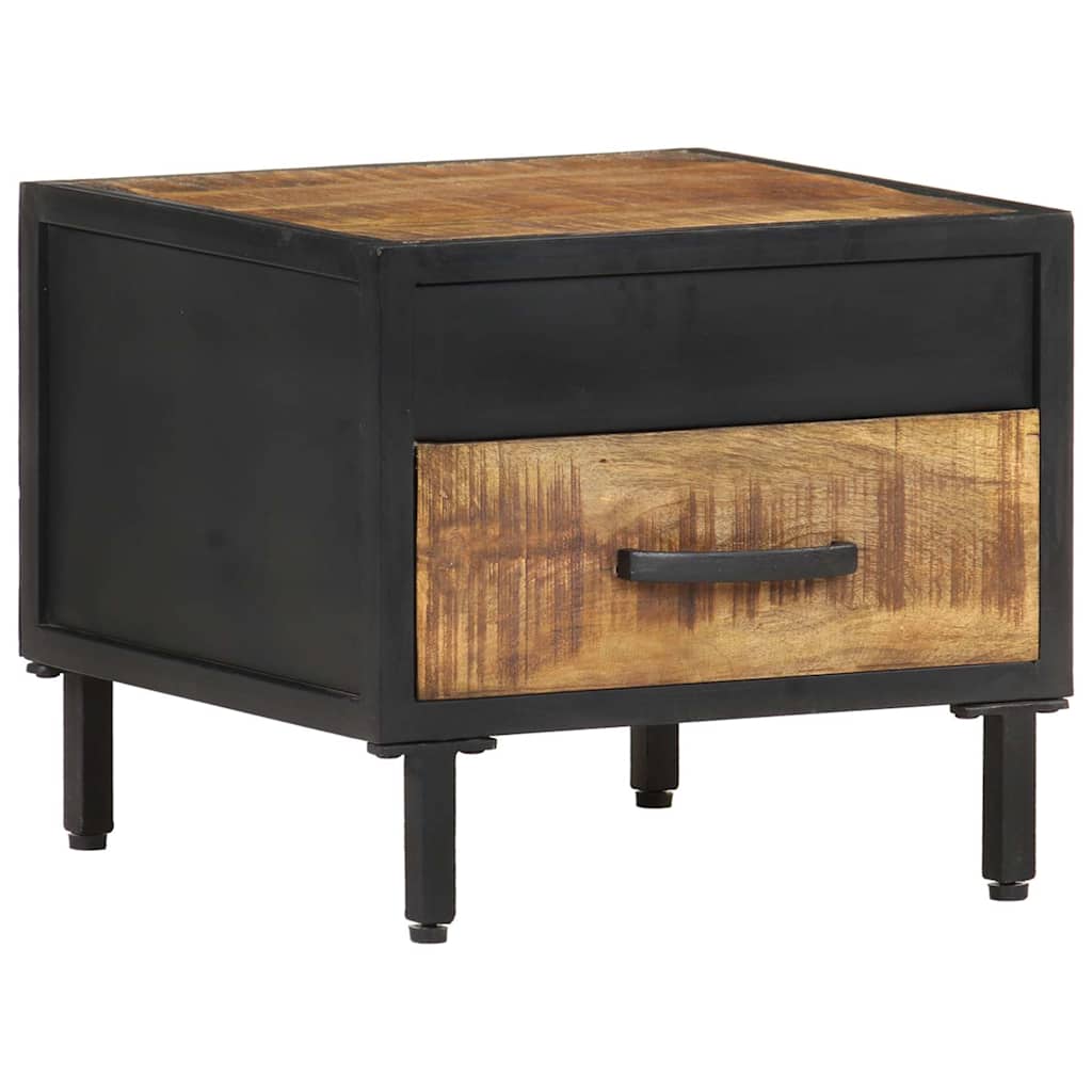 288472 vidaXL Bedside Cabinet 40x40x35 cm Rough Mango Wood