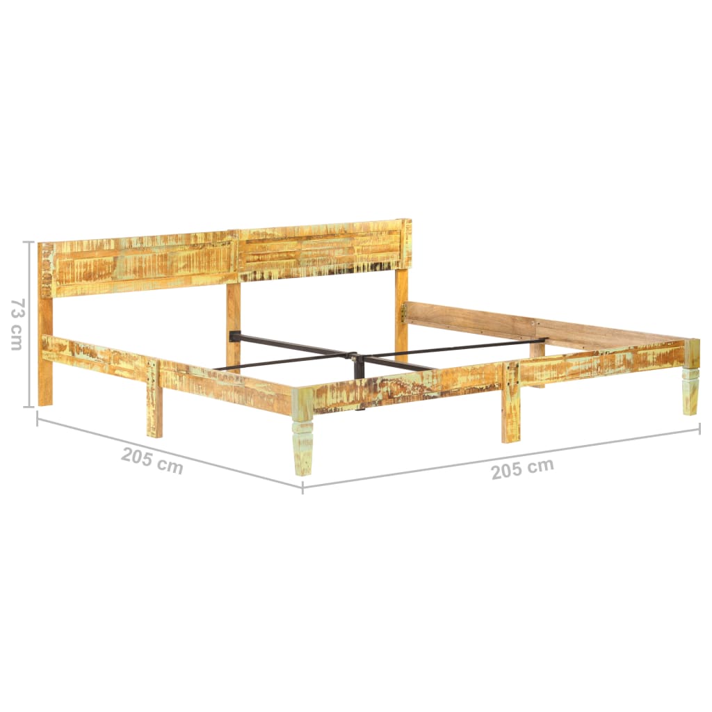 vidaXL Bed Frame without Mattress Solid Reclaimed Wood 200x200cm