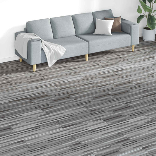 Flooring Planks 18 pcs Grey 5.26 m² PVC