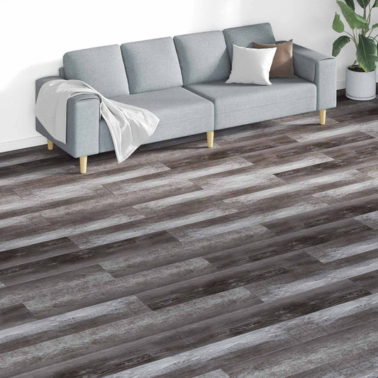 Flooring Planks 18 pcs Brown 5.26 m² PVC
