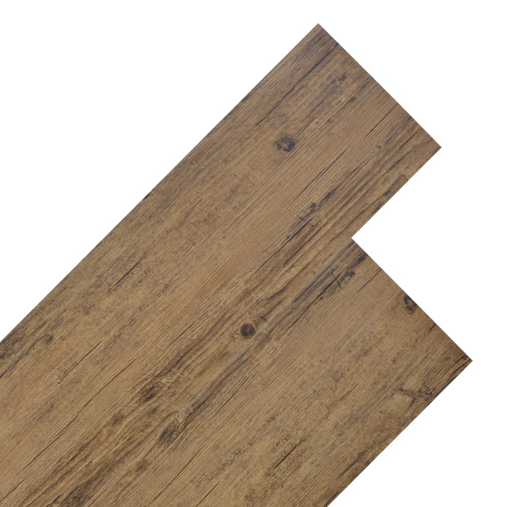 vidaXL Non Self-adhesive PVC Flooring Planks 4.46 m² 3 mm Walnut Brown