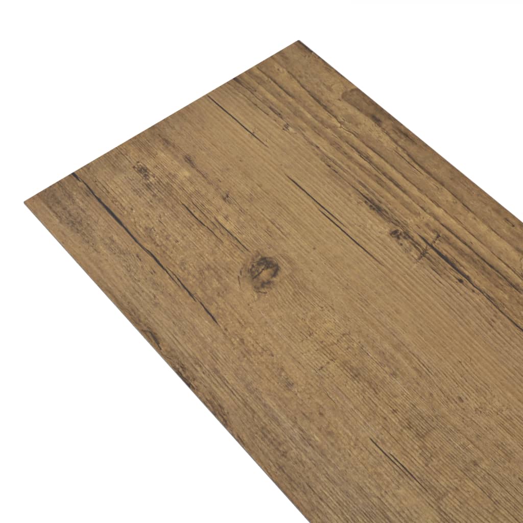 vidaXL Non Self-adhesive PVC Flooring Planks 4.46 m² 3 mm Walnut Brown