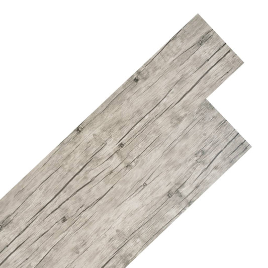 vidaXL Non Self-adhesive PVC Flooring Planks 4.46 m² 3 mm Light Grey