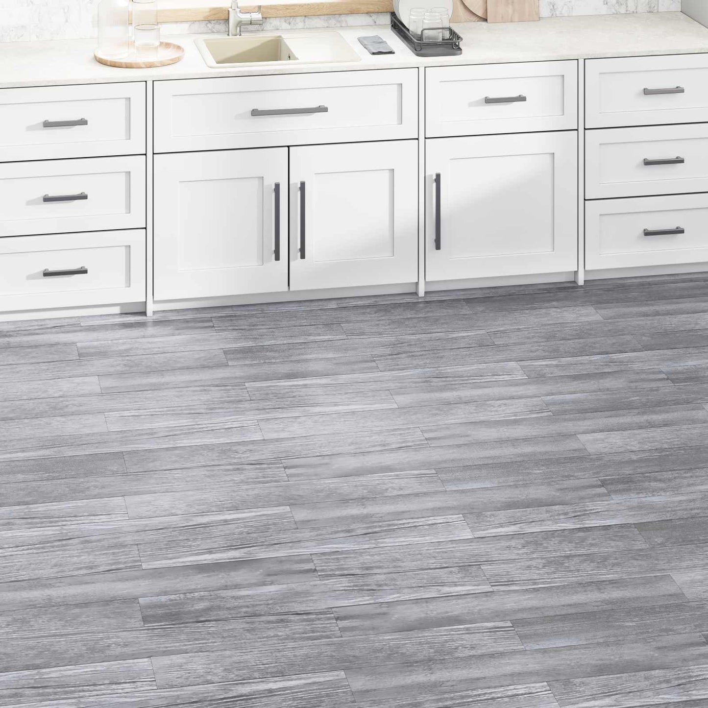 Flooring Planks 5.02 m² 36 pcs PVC Matte wood grey