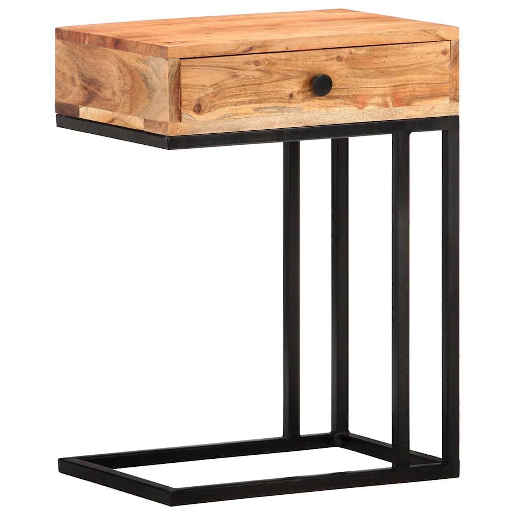 289090 vidaXL U-Shaped Side Table 45x30x61cm Solid Acacia Wood