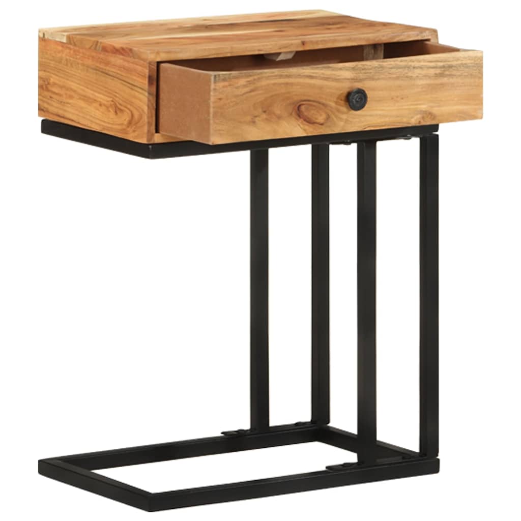 289090 vidaXL U-Shaped Side Table 45x30x61cm Solid Acacia Wood