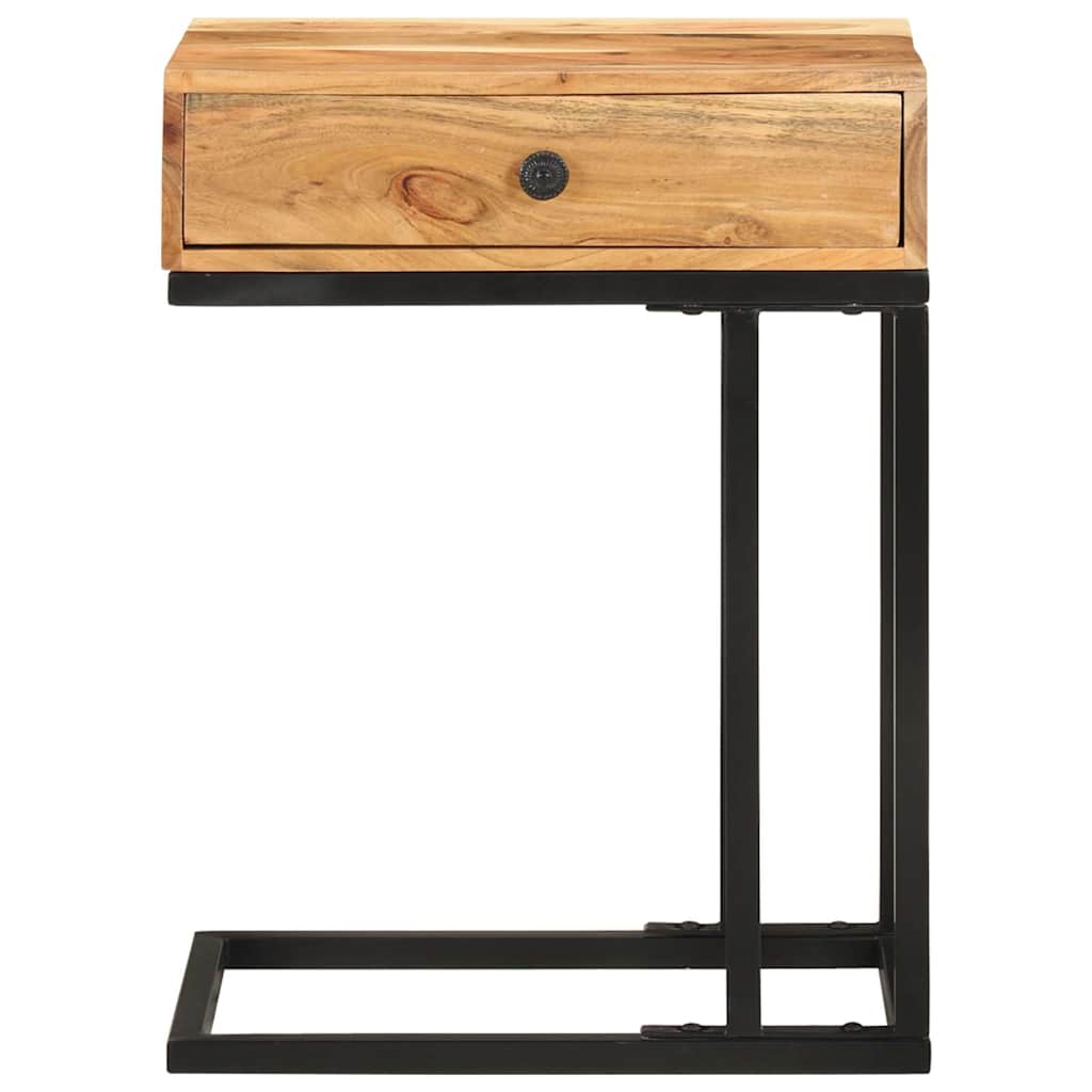 289090 vidaXL U-Shaped Side Table 45x30x61cm Solid Acacia Wood