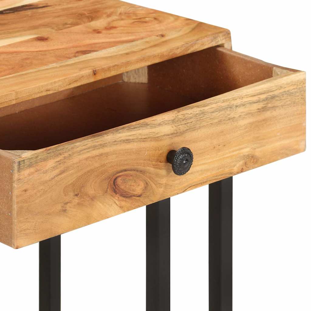 289090 vidaXL U-Shaped Side Table 45x30x61cm Solid Acacia Wood
