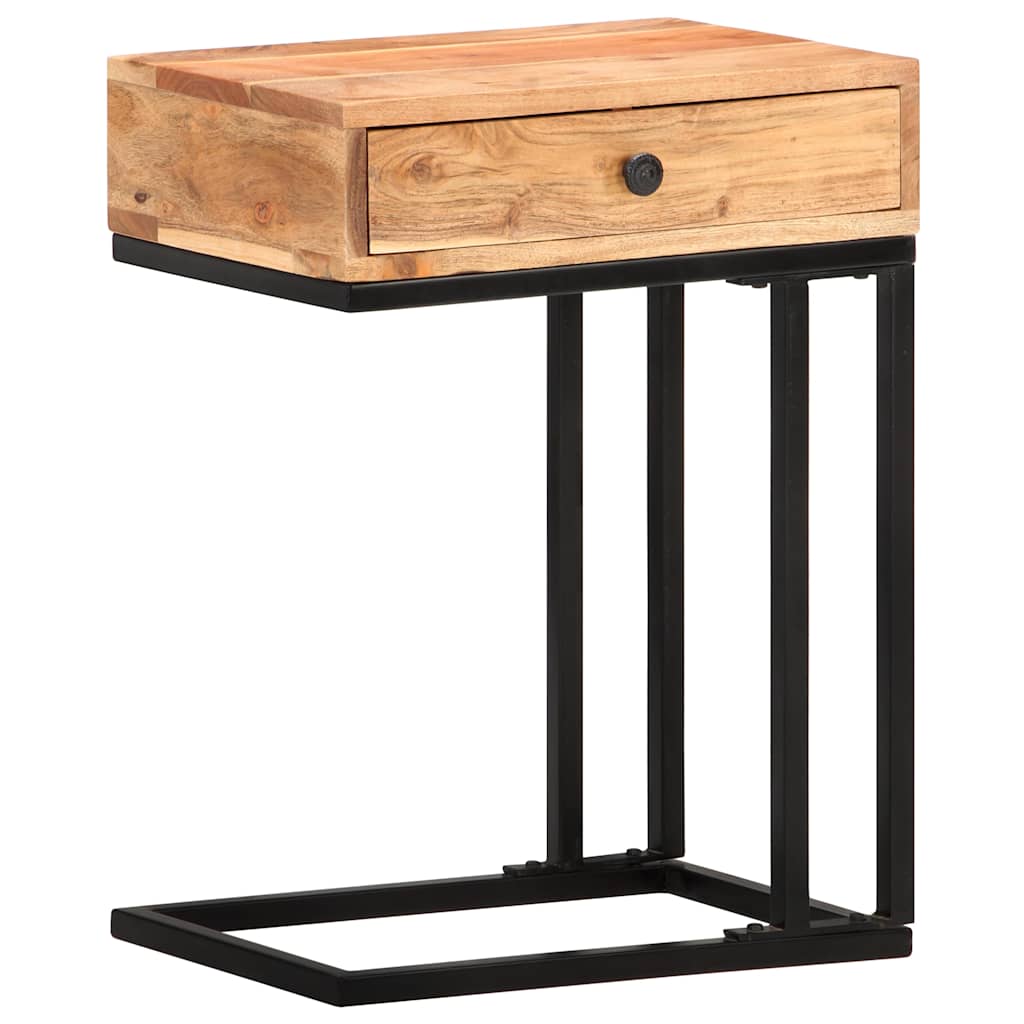 289090 vidaXL U-Shaped Side Table 45x30x61cm Solid Acacia Wood