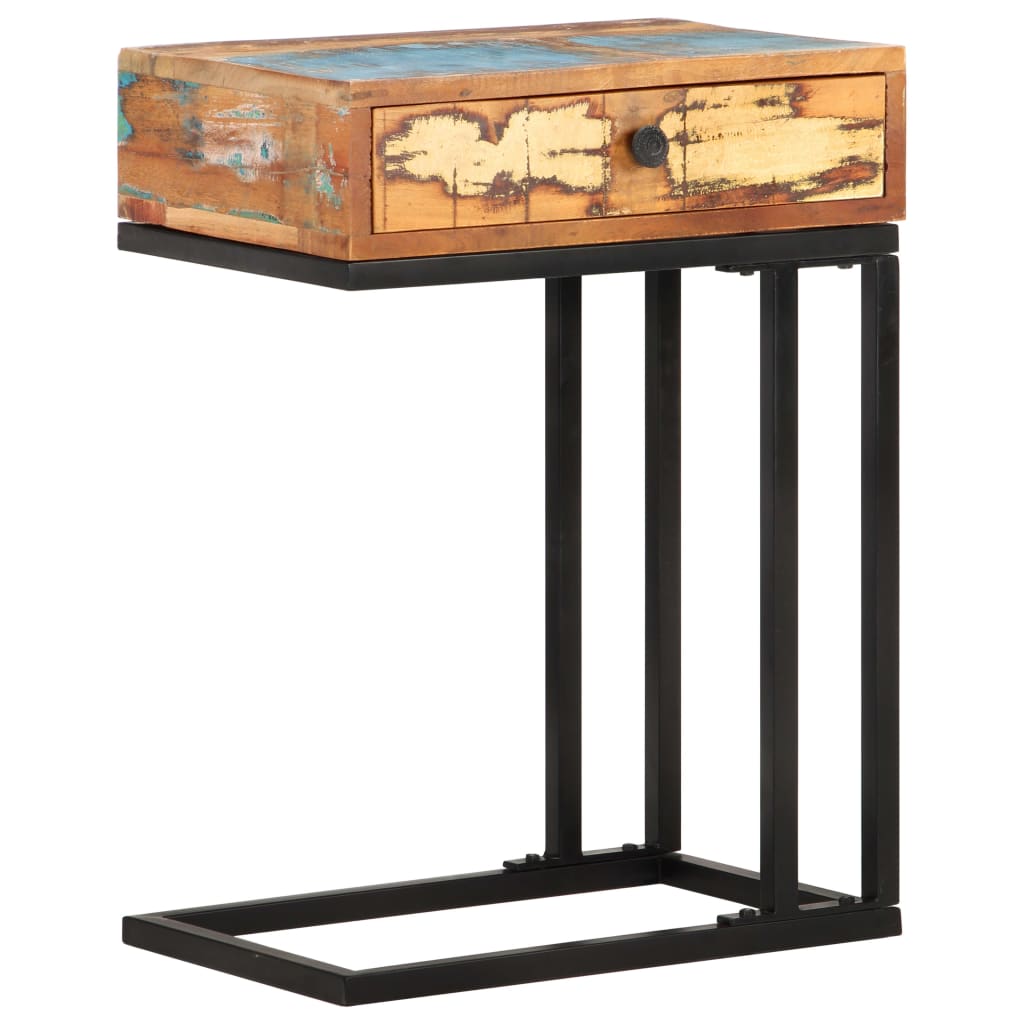 289092 vidaXL U-Shaped Side Table 45x30x61 cm Solid Reclaimed Wood