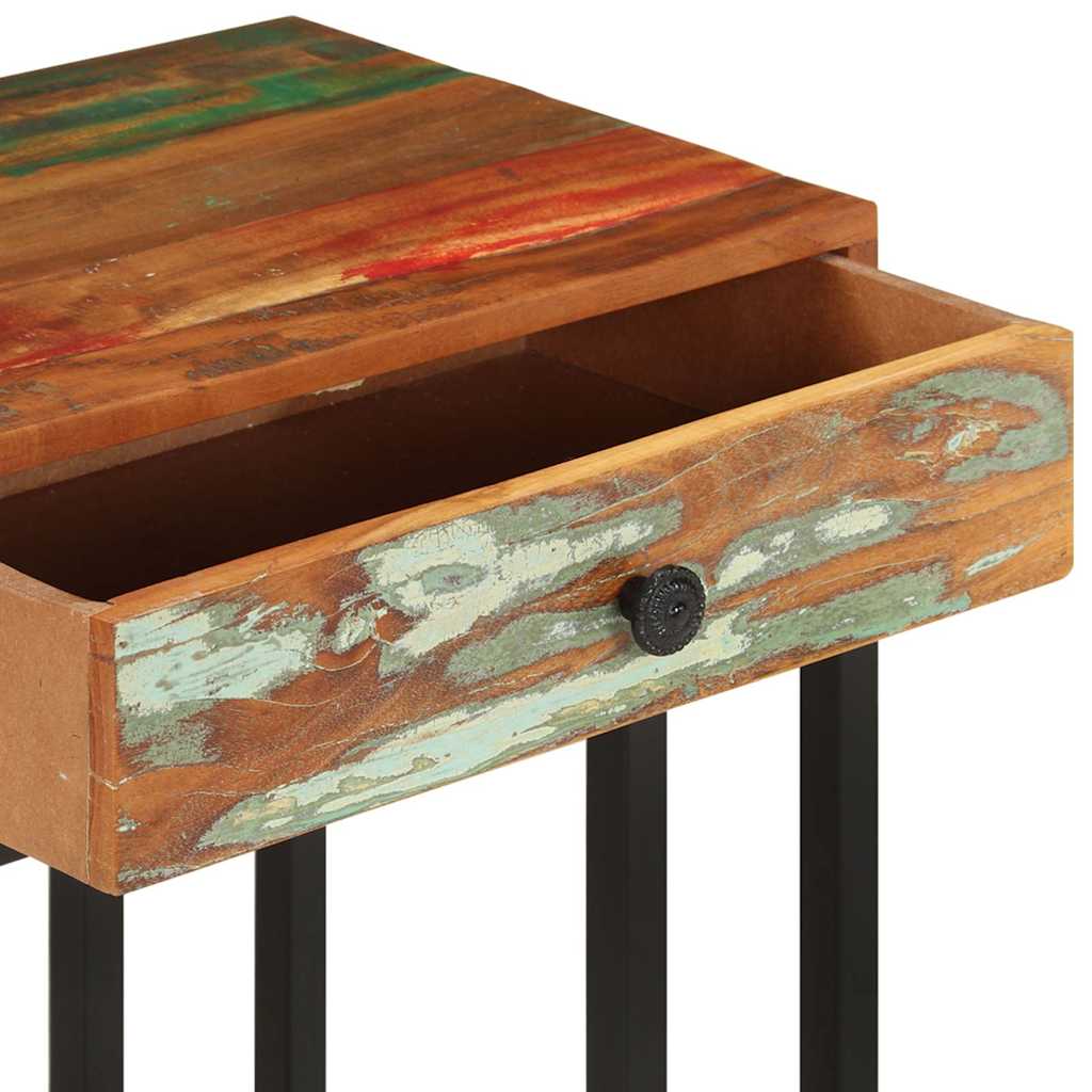 289092 vidaXL U-Shaped Side Table 45x30x61 cm Solid Reclaimed Wood