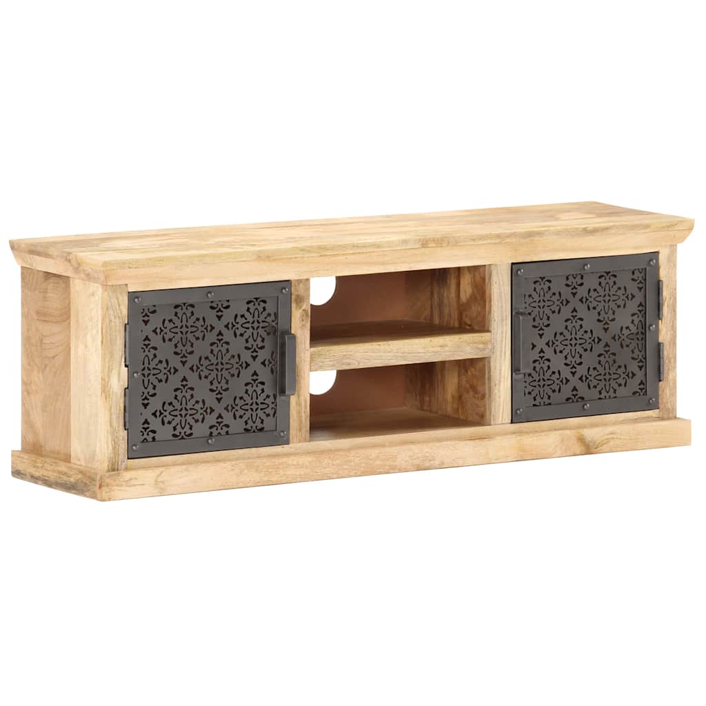 289095 vidaXL TV Cabinet with Steel Doors 120x30x40cm Solid Mango Wood