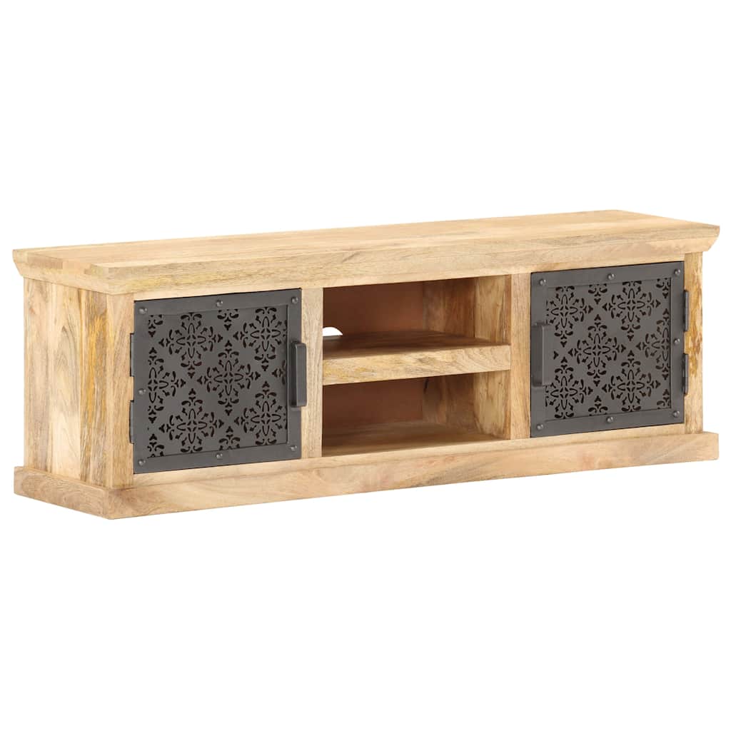 289095 vidaXL TV Cabinet with Steel Doors 120x30x40cm Solid Mango Wood
